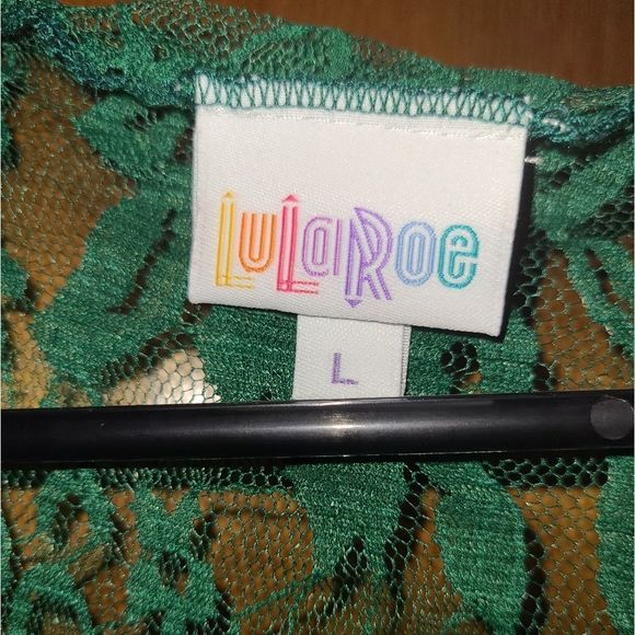 Lularoe - womens Large lace cover up - EUC - Picture 2 of 2